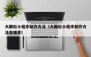 商水大颗粒小程序制作方法（大颗粒小程序制作方法有哪些）